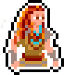Minimalistic depiction of Aloy from the video game Horizon