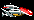 Player ship from R-Type with a rainbow effect
